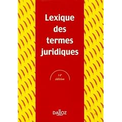 Lexique des termes juridiques