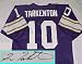 Fran Tarkenton Minnesota Vikings Autographed Throwback Purple Jersey
