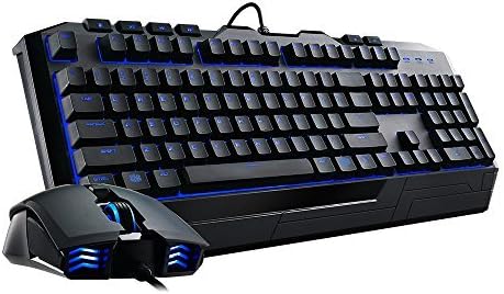 3CACCES Devastator II - Blue LED Gaming Keyboard &amp; Mouse Combo Bundle (SGB-3030-KKMF1-US)