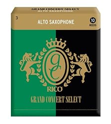 Rico Grand Concert Select Alto Sax Reeds, Strength 3.0, 10-pack
