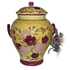 Floral Garden Collection Hand-Painted Cookie Jar by ecWorld