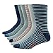 Dockers Men's 6 Pack Cushion Comfort Seasonal Slubs Striped Crew Socks, 10-13 Sock/6-12 Shoe