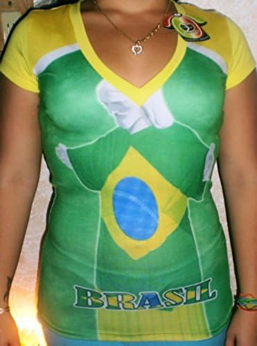 Fresko Stretch Spandex Sexy Fit Ladies Brasil Brazil Jersey Size Small