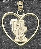Kentucky Wildcats Solid 14K Gold UK Heart 5/8 Pendant