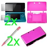 GTMax Hot Pink Silicone Skin Rubber Soft Case + Hot Pink Aluminum Hard Meta ....