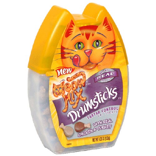 Meow Mix Treats, Drumsticks Tartar Control, 4.25-Ounce Units (Pack of 7)