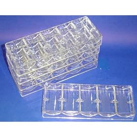 Clear Acrylic Poker Chip Rack/tray – SET of 10