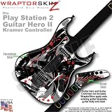 Abstract 02 Red Skin by WraptorSkinz TM fits PS2 Guitar Hero II ( 2 ) Kramer Guitar Controllers (GUITAR NOT INCLUDED)