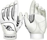 Easton Fastpitch Turboslot Batting Gloves - White/White