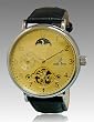 ADEE KAYE MENS AUTOMATIC 22 JEWELS YELLOW DIAL LEATHER WATCH AK7117-MYLW