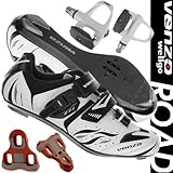 Venzo Road Bike For Shimano SPD SL Look Cycling Bicycle Shoes & Sealed Pedals 44