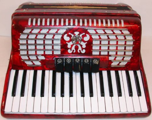 Rossetti 34 Key PIANO Accordion 72 BASS German Reeds RED