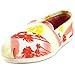 Toms Womens Classics Orange Palm Trees Canvas Slip-Ons