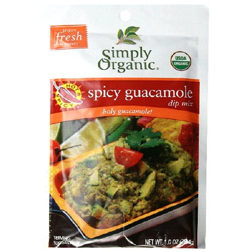 Simply Organic Dip Mix, Spicy Guacamole, 1-Ounce Packets (Pack of 24) by Simply Organic