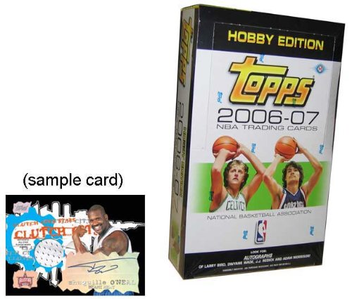 2006 /07 Topps Basketball Cards Unopened Hobby Box (36 packs/box, 12 cards/pack)- Randomly inserted autographs of Larry Bird, Dwyane Wade, Adam Morrison & JJ Redick, plus hot new rookie cards & much more!
