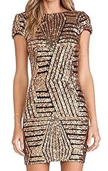 Short Sleeves Sequined Lace Backless Cotton Sheath Cocktail Evening Dress/Party Dress/Wedding Dress 