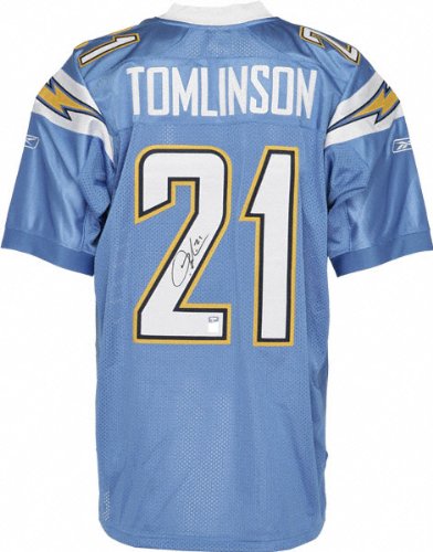 LaDainian Tomlinson Autographed Jersey | Details: San Diego Chargers, Reebok, Authentic, Powder Blue