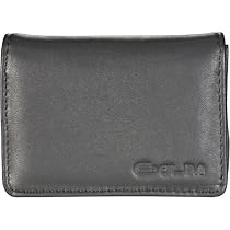 Casio Exilim EX-Case7 Leather Business Card Holder Style Universal Camera Case for Exilim EX-S10 Camera (Black)