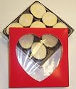 Scott's Cakes 1/2 lb. White Chocolate Coconut Cluster in a Heart Box