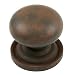 Ultra Hardware Cabinet Knob with Backplate - Rust Finish