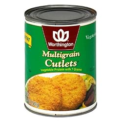 Worthington Multigrain Cutlets, Low Fat, 20-Ounce Cans (Pack of 12)