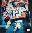 Roger Staubach Autographed Dallas Cowboys 8x10 Action Photo ~ Super Bowl VI and XII Champs