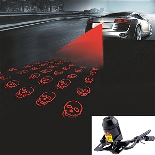 Tyler trading Car Styling Skull Anti-Collision LED Laser Fog Lamp Auto Motorcycle Bike Running Tail Light Brake Parking Lamp 12V 24V