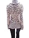 PattyBoutik Cowl Neck Long Sleeve Ribbed Hem Multi Color Pullover Open Knit