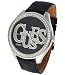 GUESS Black Leather Strap Watch
