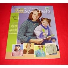 Annie's Attic Easy Tunisian Crochet Weekend Sweaters for Mom and Daughter