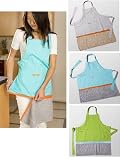 Zip n Dry Apron w/ Attached Towel (Green Apron/Gray Towel)