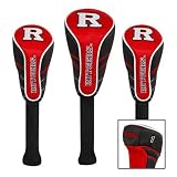 NCAA Rutgers Scarlet Knights Golf Set of Three Nylon Headcovers