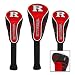 NCAA Rutgers Scarlet Knights Golf Set of Three Nylon Headcovers