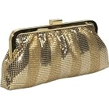 Whiting and Davis Matte Shine Stripes Small Clutch