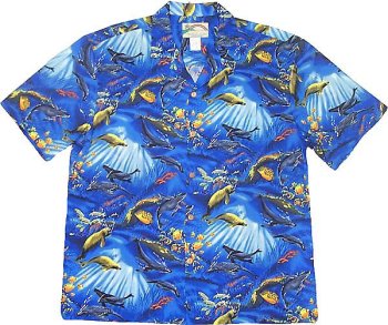 Click here to buy Hawaiian Shirt- Coral Reef Mens Hawaiian Aloha Shirt.