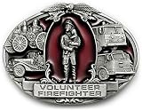 VOLUNTEER FIREFIGHTER Belt Buckle Fire Department Fire Fighter Rescue