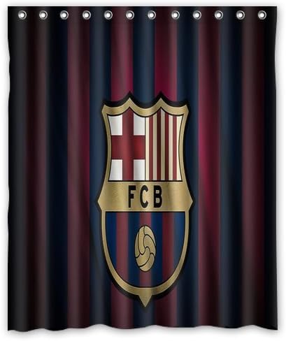 Brand New Stylish Design Barcelona F.C Shower Curtain Bathroom Waterproof Drapery/Panels/Treatment Polyester 60"(w) x 72"(h) Inches