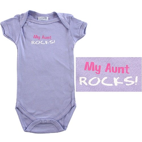 Baby-Says Bodysuit - My Aunt Rocks!, 9-12 months