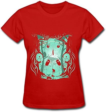 YMGG1 Women¡® S Tees Animal Totoro And Parrot Size L Red