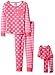 Dollie & Me Girls' Hearts and Stripes Print Snugfit Sleepwear Set