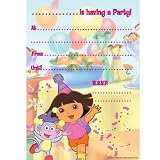 Dora The Explorer Party Invitation Pad of 20 Party Invites - Dora The Explorer Party Supplies