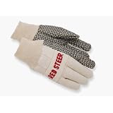 PVC Dot Canvas Gloves, Coated Palm - PVC Dot Canvas Large