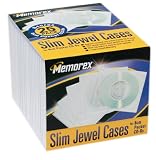 Memorex Mini CD Slim Pocket Jewel Case 5mm Clear (25-Pack)