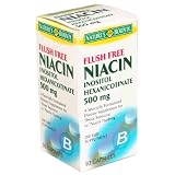 Nature's Bounty Flush Free Niacin, 500 mg, 50 Capsules (Pack of 2)