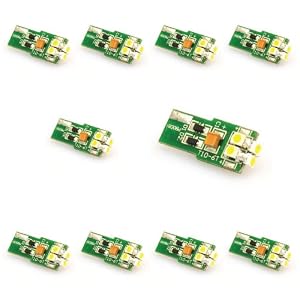 Brightech - Package of 10 LED Replacements for Malibu Landscape Lights - T10 Wedge Base - 12V DC - Warm White Color