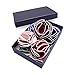 Argositment Wedding White Edge Boutonniere for Men's Suit Handmade Lapel Pin Flower (Pkg of 11 Color)