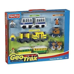GeoTrax Rail and Road System - Train Vehicle Gift Set with the Most Confused (Woohoo and Opie), Crabbiest (Cranks and Mr. Cross), Busiest (Screech and Skip) and Friendliest (Chatty, Chirpy and Sally) Team from Geo Trax