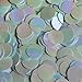 Sequin Pale Seafoam Blue Opaque Iris Rainbow Iridescent Round 20mm Center Hole Couture Loose Paillettes