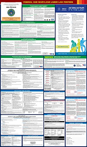 2016 Maryland State and Federal All-in-one Labor Law Poster - English