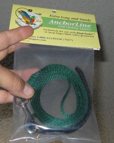 Hunter Green Anchorline (Leash) for Larger Avian Fashions Bird Flightsuit (Bird Diaper)